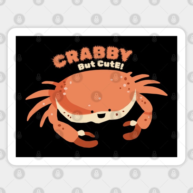 Crabby but Cute! Sticker by KewaleeTee